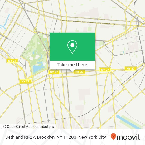 34th and RT-27, Brooklyn, NY 11203 map