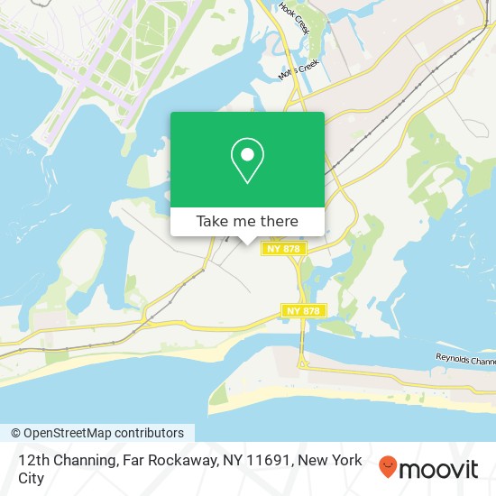 Mapa de 12th Channing, Far Rockaway, NY 11691