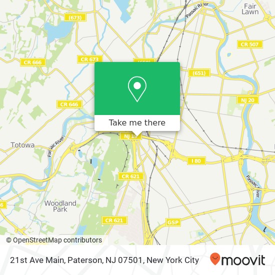 21st Ave Main, Paterson, NJ 07501 map