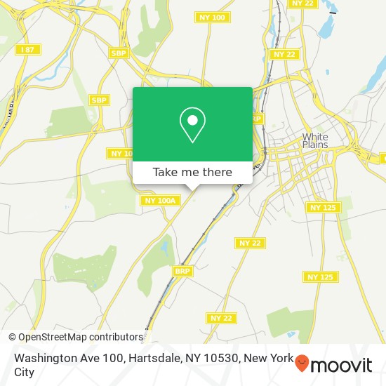 Washington Ave 100, Hartsdale, NY 10530 map