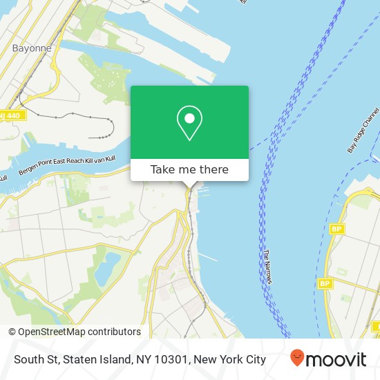Mapa de South St, Staten Island, NY 10301