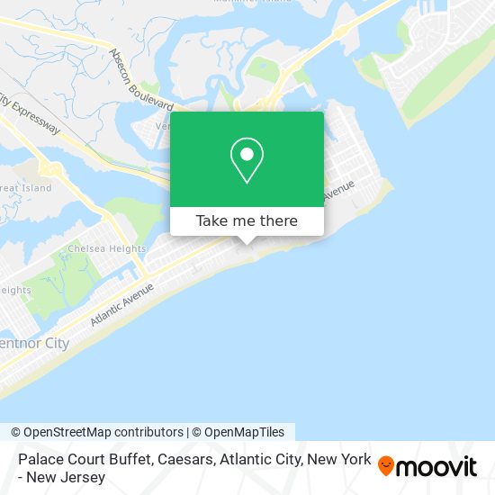 Palace Court Buffet, Caesars, Atlantic City map