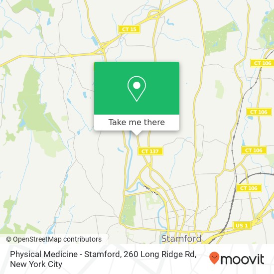 Physical Medicine - Stamford, 260 Long Ridge Rd map