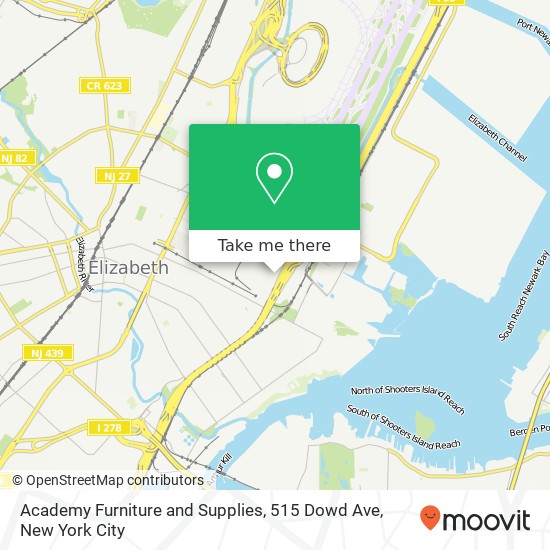 Academy Furniture and Supplies, 515 Dowd Ave map