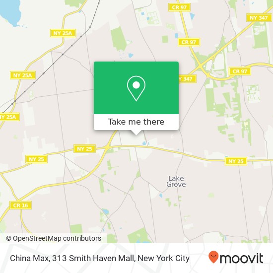 Mapa de China Max, 313 Smith Haven Mall