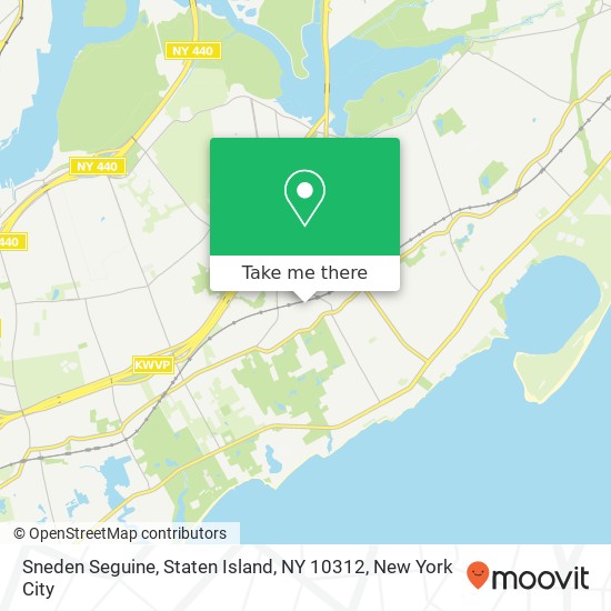 Mapa de Sneden Seguine, Staten Island, NY 10312