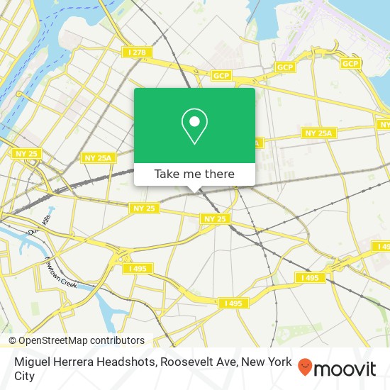 Miguel Herrera Headshots, Roosevelt Ave map