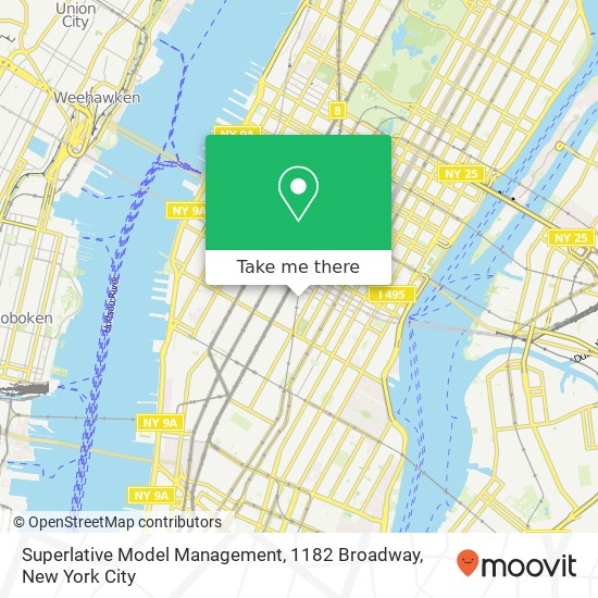 Superlative Model Management, 1182 Broadway map