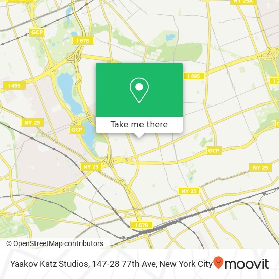 Mapa de Yaakov Katz Studios, 147-28 77th Ave