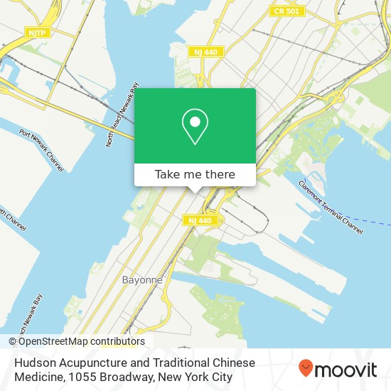 Mapa de Hudson Acupuncture and Traditional Chinese Medicine, 1055 Broadway