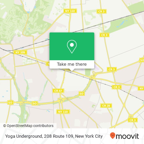 Yoga Underground, 208 Route 109 map