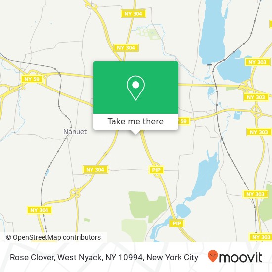 Mapa de Rose Clover, West Nyack, NY 10994