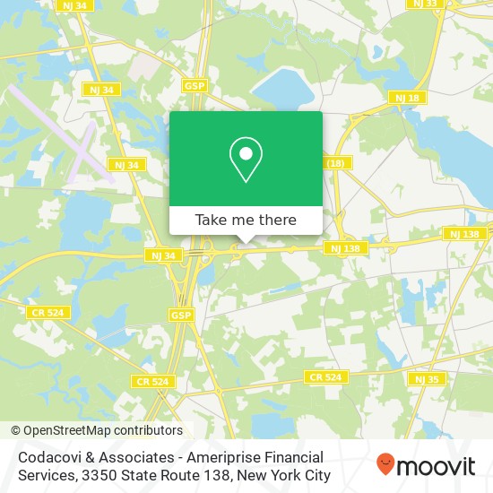 Codacovi & Associates - Ameriprise Financial Services, 3350 State Route 138 map