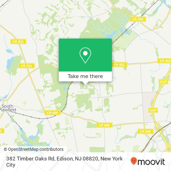 382 Timber Oaks Rd, Edison, NJ 08820 map