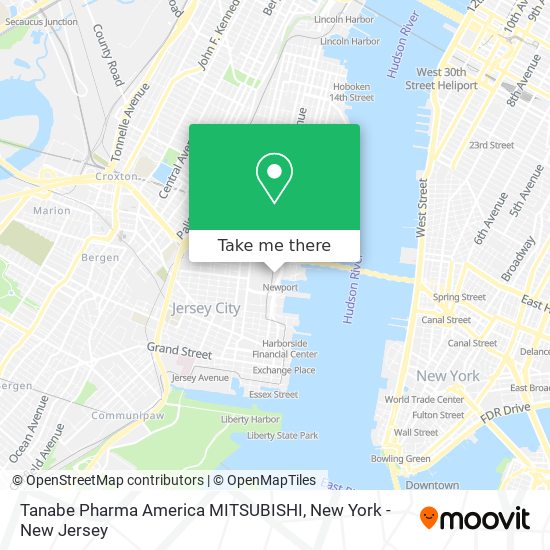 Tanabe Pharma America MITSUBISHI map
