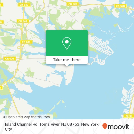 Island Channel Rd, Toms River, NJ 08753 map