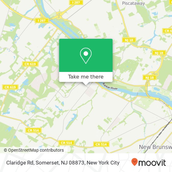 Claridge Rd, Somerset, NJ 08873 map