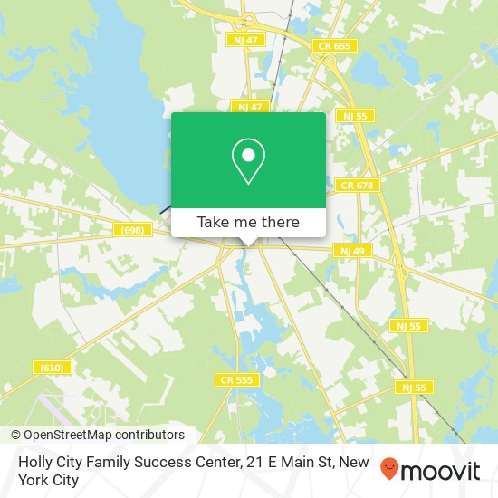 Mapa de Holly City Family Success Center, 21 E Main St