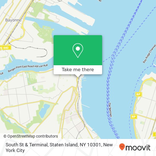 Mapa de South St & Terminal, Staten Island, NY 10301