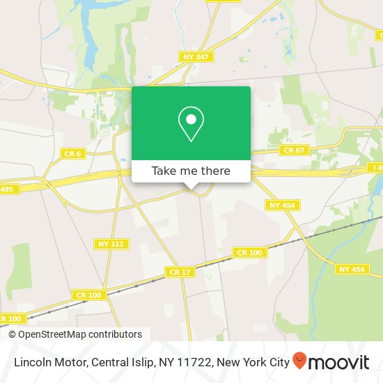 Lincoln Motor, Central Islip, NY 11722 map