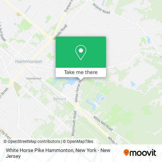 White Horse Pike Hammonton map