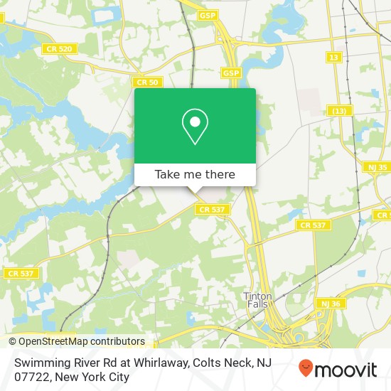 Swimming River Rd at Whirlaway, Colts Neck, NJ 07722 map