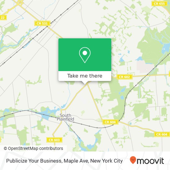 Publicize Your Business, Maple Ave map