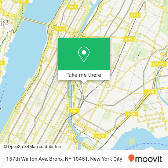 157th Walton Ave, Bronx, NY 10451 map