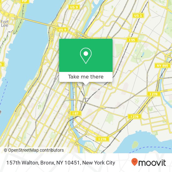 Mapa de 157th Walton, Bronx, NY 10451