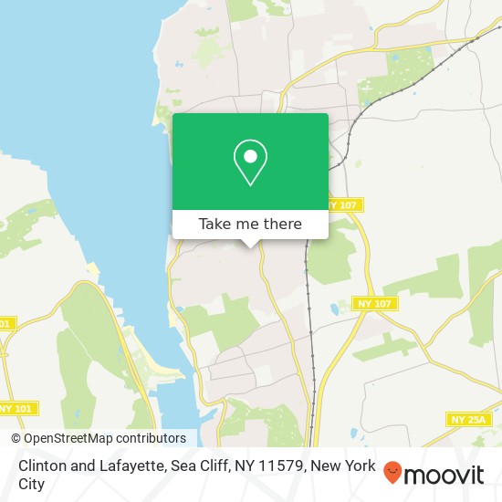 Clinton and Lafayette, Sea Cliff, NY 11579 map