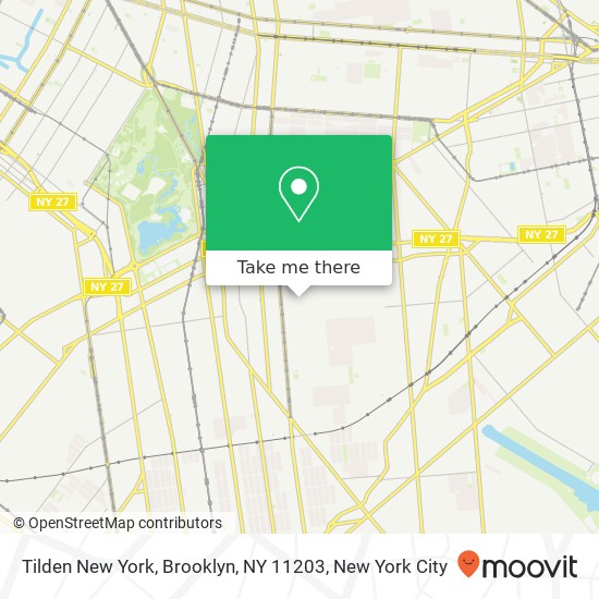 Mapa de Tilden New York, Brooklyn, NY 11203