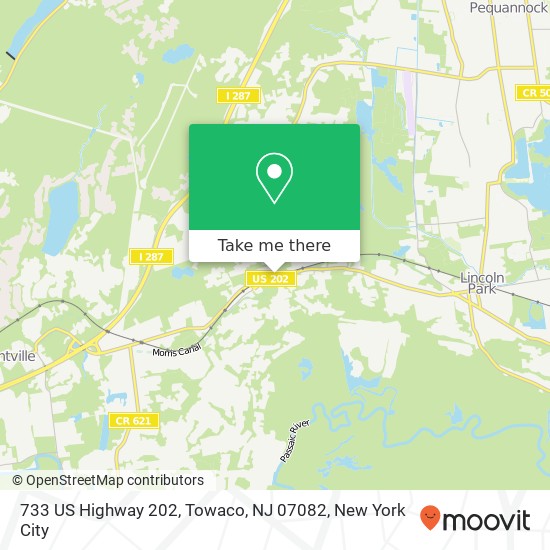 Mapa de 733 US Highway 202, Towaco, NJ 07082
