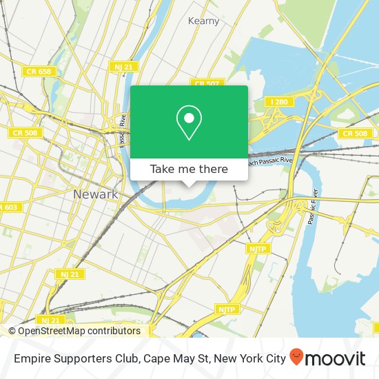 Empire Supporters Club, Cape May St map