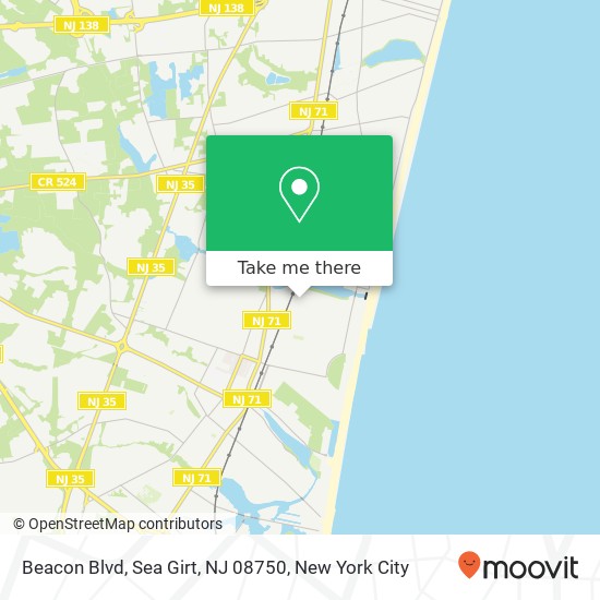 Mapa de Beacon Blvd, Sea Girt, NJ 08750