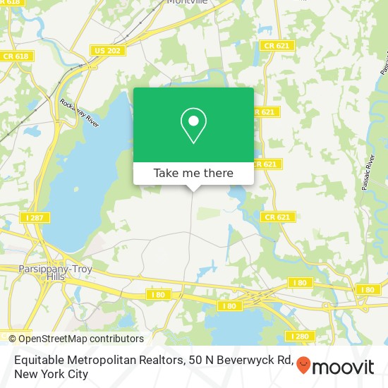 Equitable Metropolitan Realtors, 50 N Beverwyck Rd map