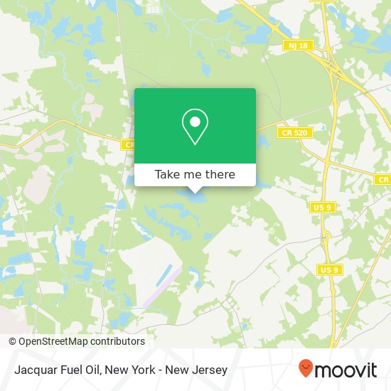 Mapa de Jacquar Fuel Oil, 107 Hawkins Rd