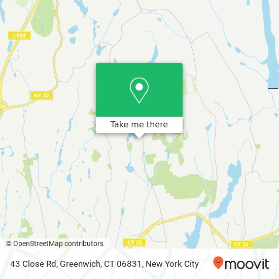 Mapa de 43 Close Rd, Greenwich, CT 06831