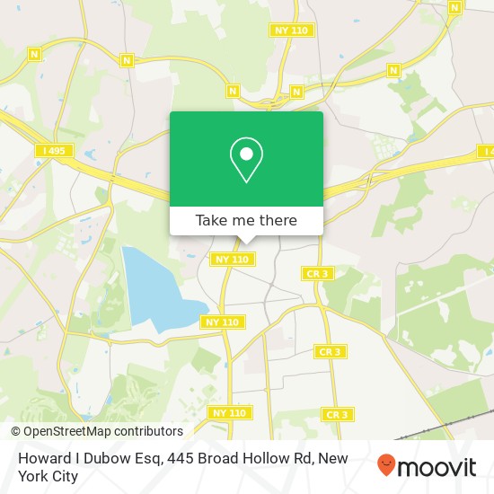 Mapa de Howard I Dubow Esq, 445 Broad Hollow Rd