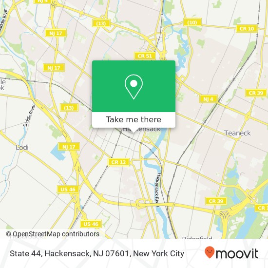 Mapa de State 44, Hackensack, NJ 07601