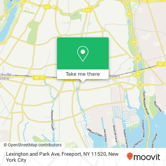 Mapa de Lexington and Park Ave, Freeport, NY 11520