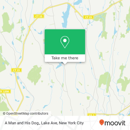 Mapa de A Man and His Dog,, Lake Ave