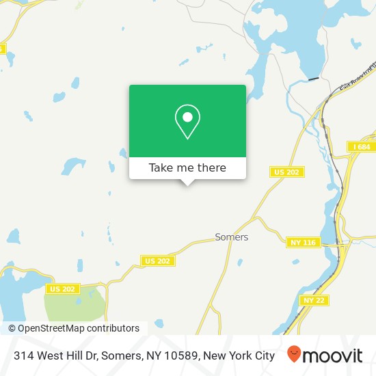 314 West Hill Dr, Somers, NY 10589 map