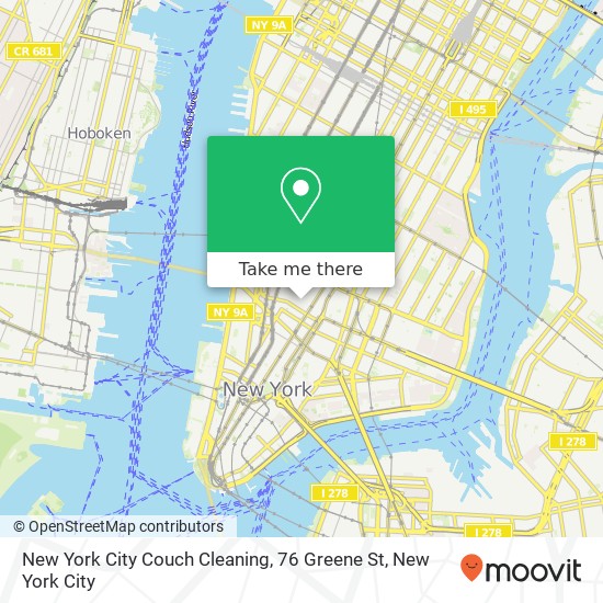Mapa de New York City Couch Cleaning, 76 Greene St