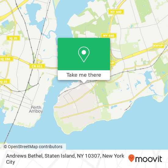 Mapa de Andrews Bethel, Staten Island, NY 10307