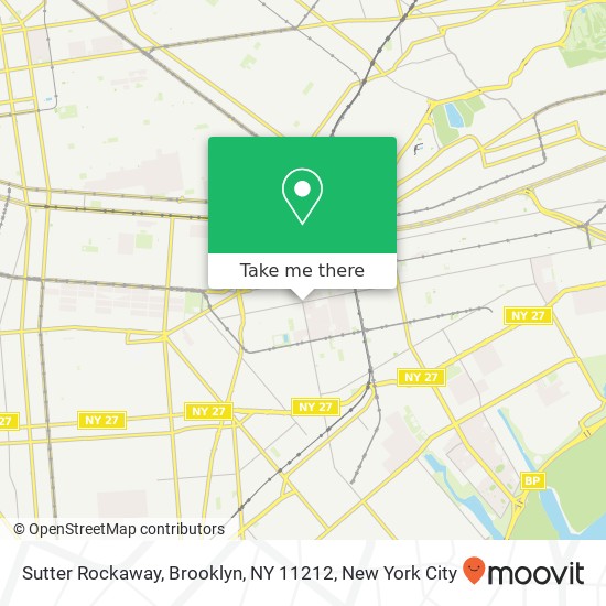 Mapa de Sutter Rockaway, Brooklyn, NY 11212