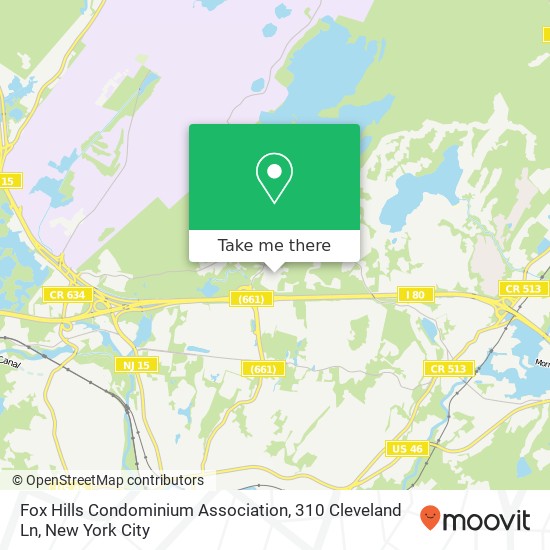 Mapa de Fox Hills Condominium Association, 310 Cleveland Ln