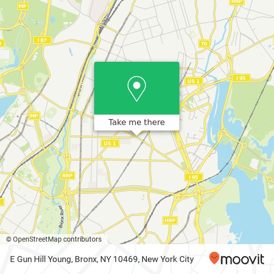 Mapa de E Gun Hill Young, Bronx, NY 10469