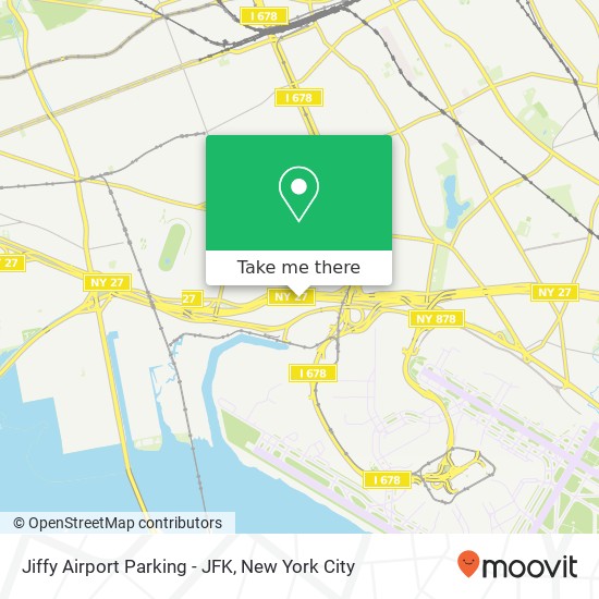 Mapa de Jiffy Airport Parking - JFK