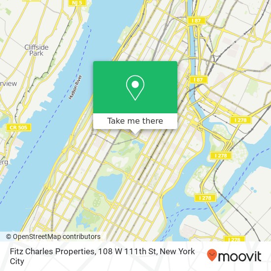 Fitz Charles Properties, 108 W 111th St map