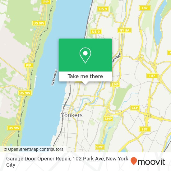 Garage Door Opener Repair, 102 Park Ave map